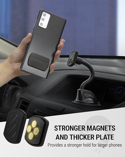 MXWDL Magnetic Cell Phone Car Mount (Extra Strength - Flex Window / Dash / 1 Pack)