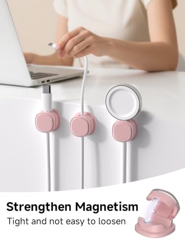 Magnetic Cable Clips (9-PCS Purple)