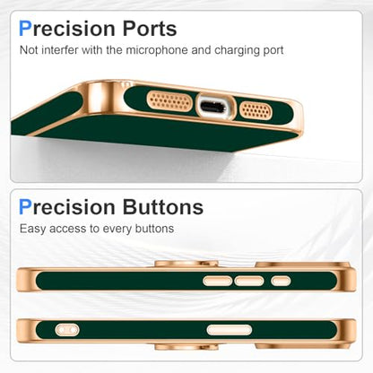 Designed for iPhone 15 Case with Ring Stand Slim Green (Green / 6.1'' iPhone 15)