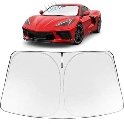 Custom Fit Car Windshield Sun Shade for 2020 (Chevrolet Corvette 2020-2026)