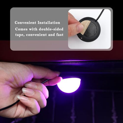 4-in-1 Car LED Lights Interior with USB Port,Ambient Neon Car Door Lights Kit for CCar Decor,Party,Music,Gift,Universal CCar Pedal Light Interior Accessories for Wonmen & Men (Ice Blue) (Ice Blue)
