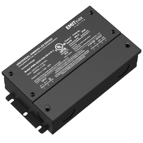 30W 24V 5-in-1 Dimmable LED Driver,AC 110-277V to DC Power Supply (24V 30W)