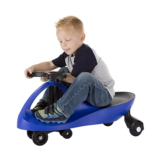 Wiggle Car Ride on Toy for Ages 3 and Up (Blue)