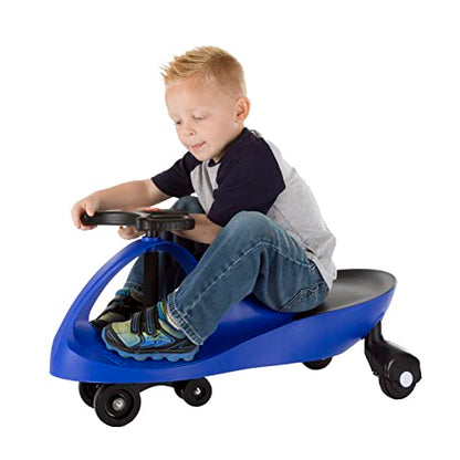 Wiggle Car Ride on Toy for Ages 3 and Up (Blue)