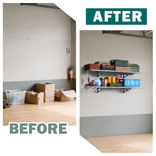 Garage Wall Shelves (White / 48X 12inch)
