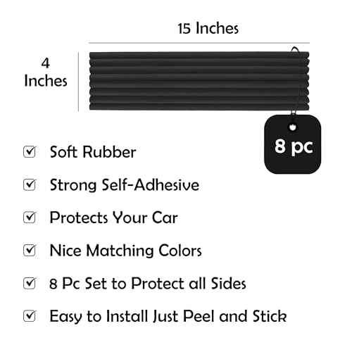 Garage Wall Protectors 8 Pack (Black)