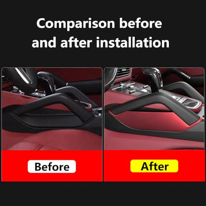Center Console Armrest Side Storage Box for Porsche Cayenne (Red)