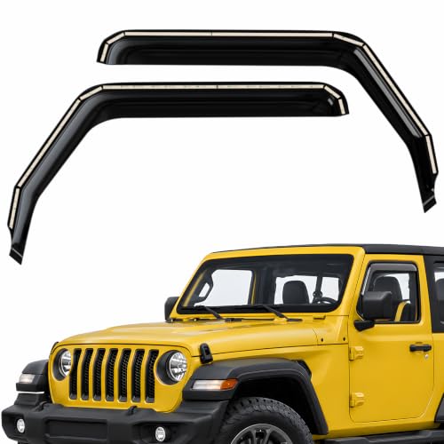 Extra Durable Window Deflectors in (For Jeep Wrangler 18-26 JL)