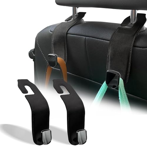 Car Seat Headrest Hook (Black / 2 Pack)