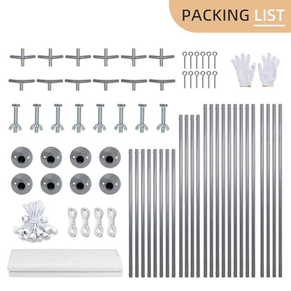 JY QAQA Carport (White / 12x20 FT)