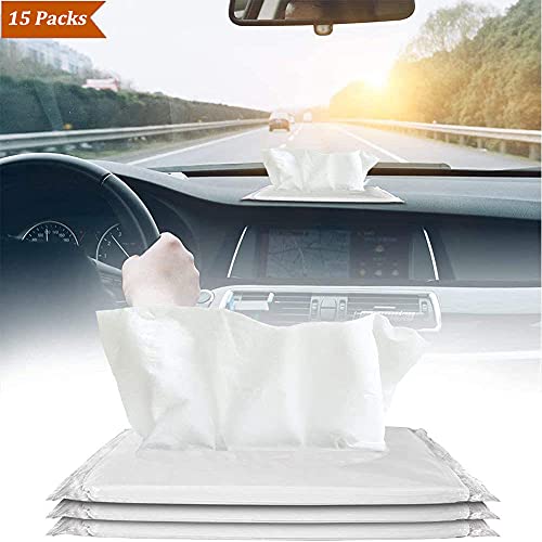 Car Facial Tissue Refill for Car Visor Holder 3 (30 Count (Pack of 15))