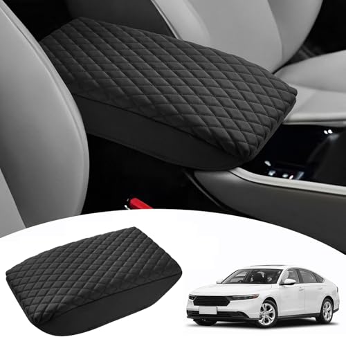 Center Console Cover for Honda Accord 2026 2025 2024 2023 Armrest Cover Cushion Pad for Honda Accord Accessories Middle Console Cover Armrest Protector Console Lids PU Leather Anti (Size for Honda Accord 2023-2026)