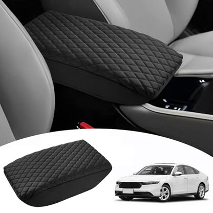 Center Console Cover for Honda Accord 2026 2025 2024 2023 Armrest Cover Cushion Pad for Honda Accord Accessories Middle Console Cover Armrest Protector Console Lids PU Leather Anti (Size for Honda Accord 2023-2026)