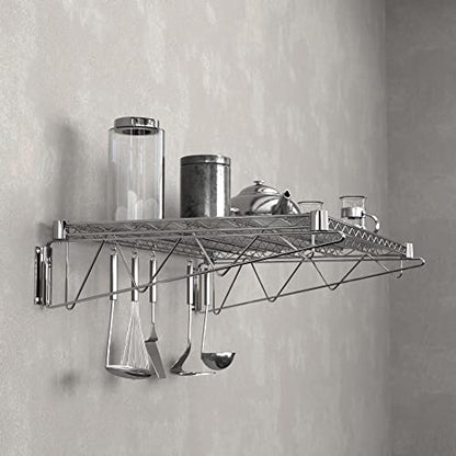 24" x 36" Chrome Wire Wall Mount Shelf (Chrome / 24" x 36")