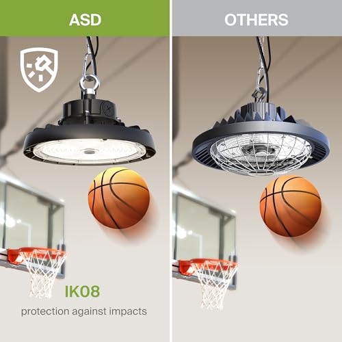 150W LED High Bay UFO Lighting (Black)