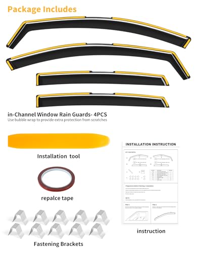 Window Visors Rain Guards for Chevy Malibu 2016 (Fit for 2016-2025 Chevy Malibu(9 Gen))