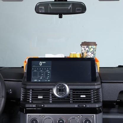 Car Center Console Dash Storage Box Compatible with Ineos Grenadier 2020 (Orange)