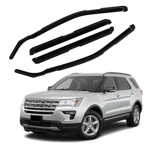 in Channel Window Visors Rain Guards Fit for Ford Explorer 2011 (Fit for 2011-2019 Explorer in Channel)