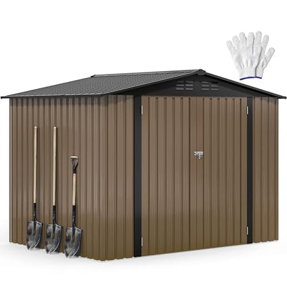 8'x6' Large Metal Outdoor Storage Shed