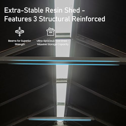 Domi 6x4 FT Resin Outdoor Storage Shed (6x4FT)