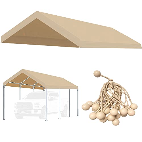 12'x20' Carport Canopy Replacement Cover Beige (Beige / 12'x20')