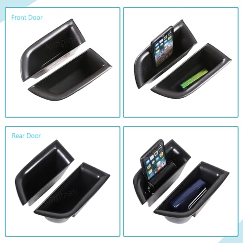 Front & Rear Door Storage Box Compatible with Kia Sorento 2016 (Front+Rear Door Storage Box)
