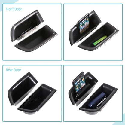 Front & Rear Door Storage Box Compatible with Kia Sorento 2016 (Front+Rear Door Storage Box)