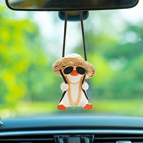 Funny Swinging Duck Car Mirror Hanging Ornament (C)