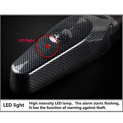 Steering Wheel Lock with Alarm and Light (Black + Silver)