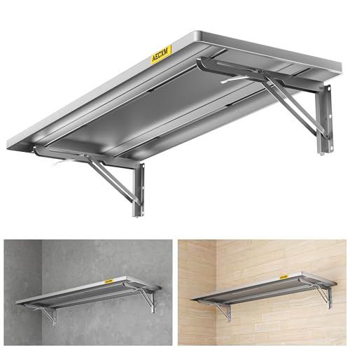 1.2x3ft Adjustable Rail Type Folding Storage Rack Shelf (1.2x3ft / Silver Gray)
