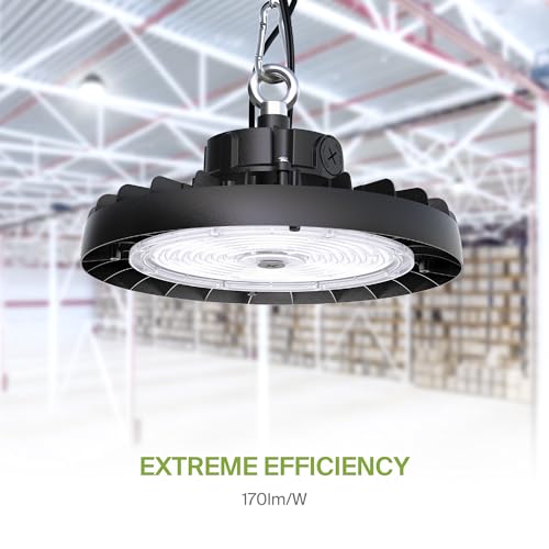240W LED High Bay UFO Lighting (Black)