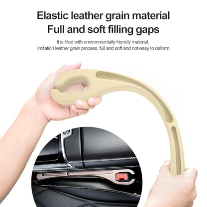 2026 Upgrade] 2PCS Car Seat Gap Filler with Phone Holder (Beige)
