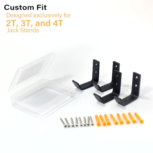 4 Packs Jack Stands Wall Mount Organizer Heavy Duty