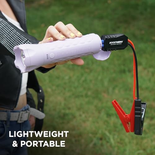 BoostHero Portable Car Battery Jump Starter (Lilac)