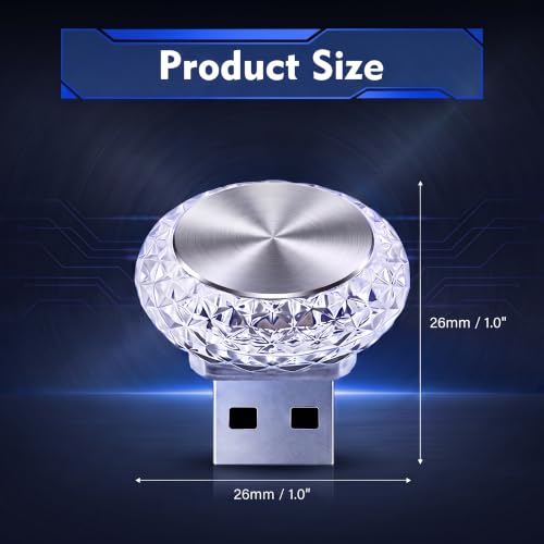 Mini Car Interior Atmosphere Lamp (Ice-Blue)