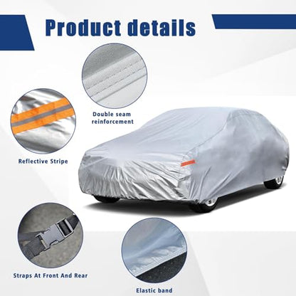 6 Layers Waterproof Car Cover for Ford Mustang (LM-Silver / 28. Custom Fit Ford Mustang)