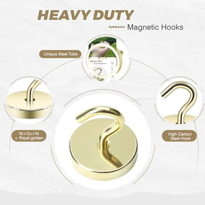 Magnetic Hooks Steel Tube Design for Cruise (Gold / 130lb Magnetic Hooks)