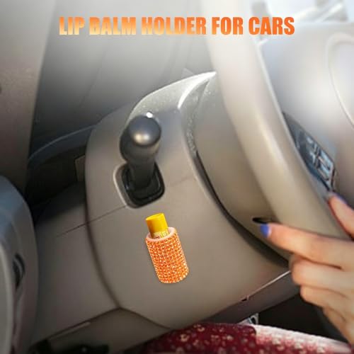 Upright Car Chapstick Holder (Orange)