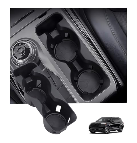 Center Console Cup Holder Inserts for Ford Explorer 2024 2023 2022 2021 2020 (Cup Holder for 2020-2024 Explorer)