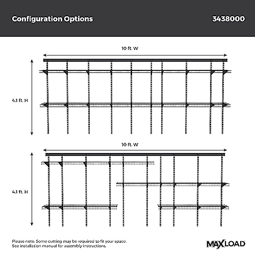 Heavy Duty Wall Shelf Kit for Garage (4 shelves)