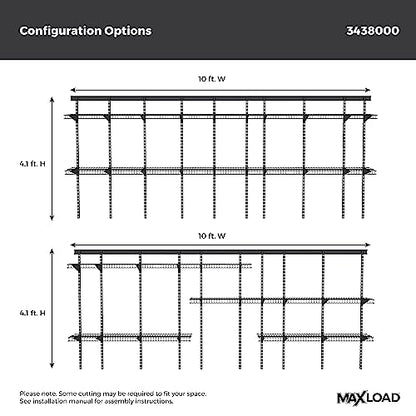 Heavy Duty Wall Shelf Kit for Garage (4 shelves)