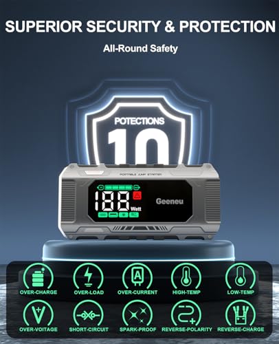Car Battery Charger Jump Starter (Gray)