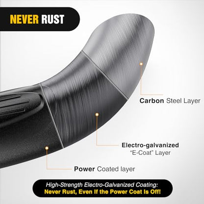 Tow Hitch Step Bar 2" Receiver Bumper Guard for Pickup Truck SUV (Tow Hitch Step w/ 5/8 “ Pin Clip)