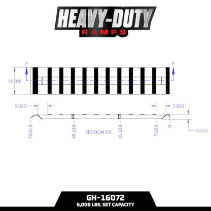Heavy Duty Aluminum Loading Ramps (6')