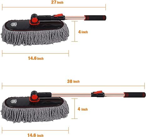 Car Duster Exterior with Extendable Handle (Gray)