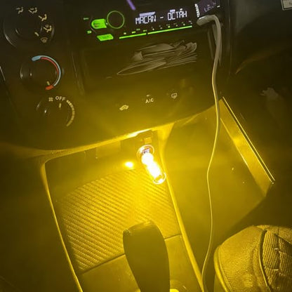 2 PCS USB LED Lights for Car Interior (Warm White)