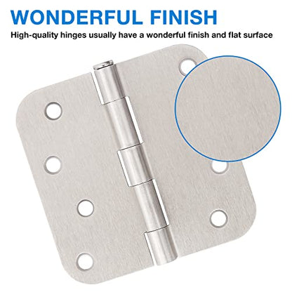 18 Pack Door Hinges 4 Inch Brushed Nickel 5 (Satin Nickel-4 in / 18 Pack)