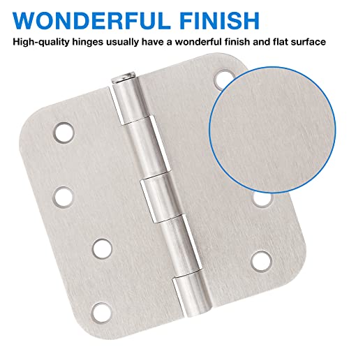 3 Pack Door Hinges 4 Inch Brushed Nickel 5 (Satin Nickel-4 in / 3 Pack)