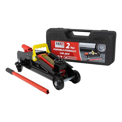 2-Ton (4000 lbs) Hydraulic Trolley Garage Service/Floor Jack with Blow Mold Carrying Storage Case for sedans and Pickup Trucks Home and Workshop Vehicle Maintenance