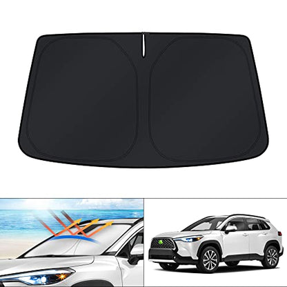 Windshield Sun Shade for 2026 2025 2024 2023 2022 Toyota Corolla Cross Accessories (For | Toyota Corolla Cross 2022-present)